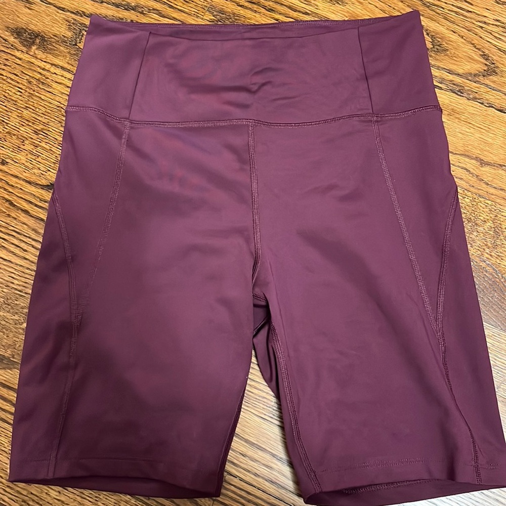 Girlfriend Collective Long Plum Biker Shorts